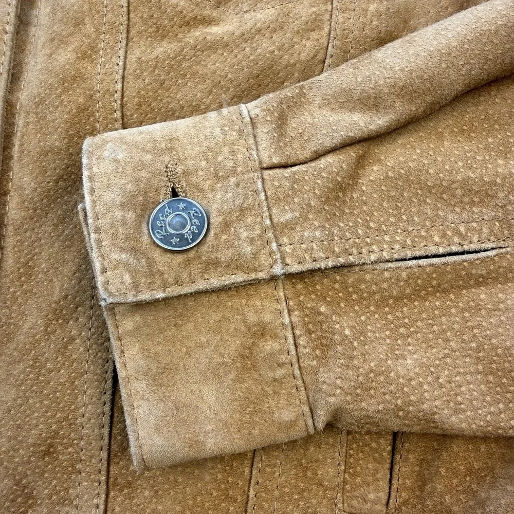 RARE VTG Reed Western Wear Women's‎ S Rockabilly Suede Leather Jacket Rodeo